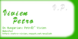 vivien petro business card